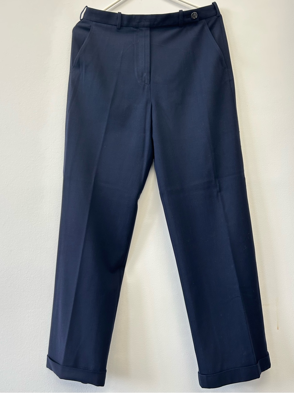 Giorgio Armani Men's Dark Navy Dress Trousers pictures with flaw